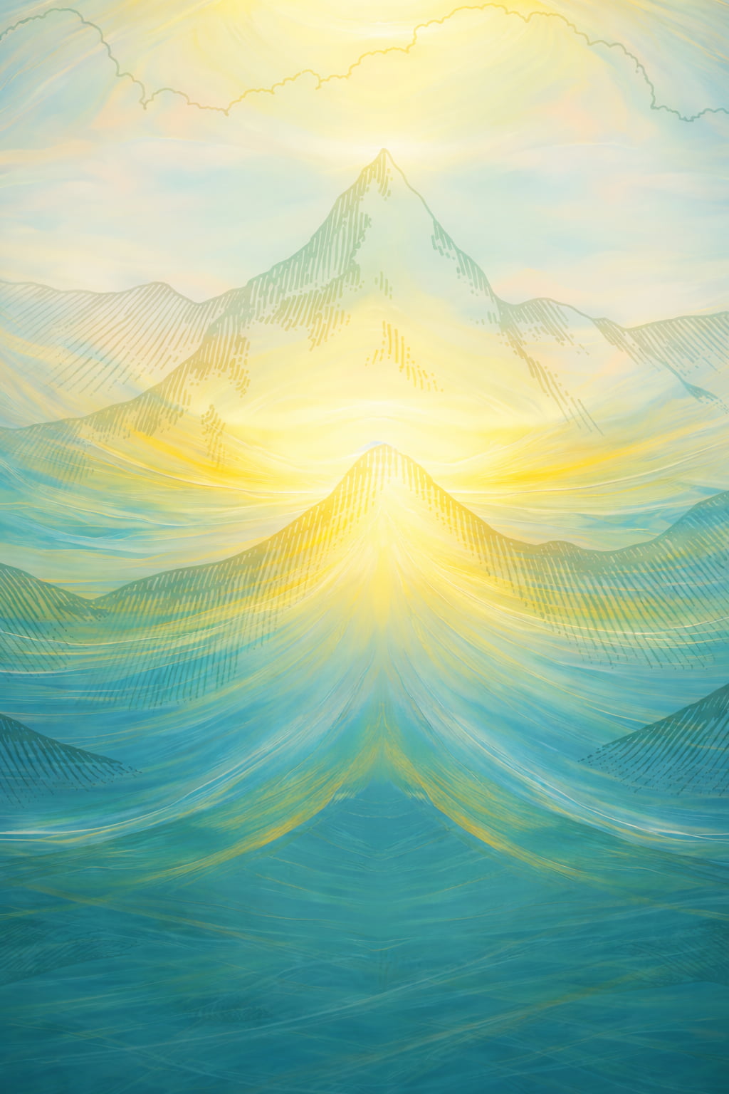 Ethereal mountain landscape